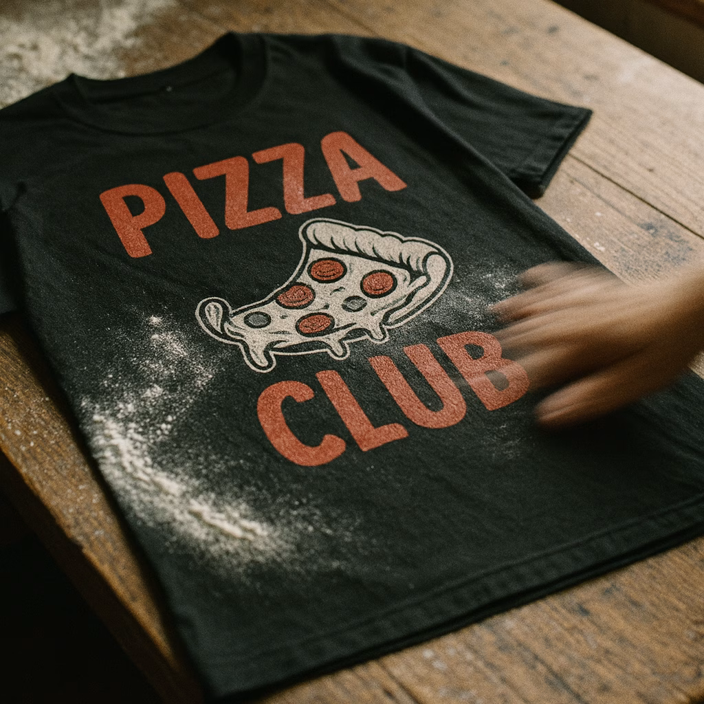 Pizza club remera estampada DTG